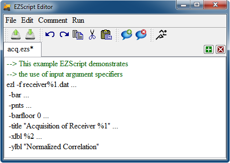 EZScript input arguments