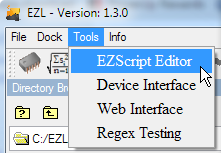 EZScript Editor open 1