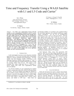 Time and Frequency Transfer Using a WAAS Satellite with L1 and L5 Code and Carrier