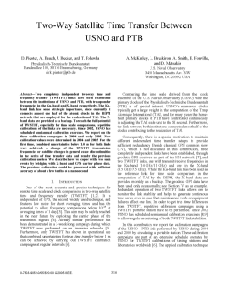 Two-Way Satellite Time Transfer Between USNO and PTB
